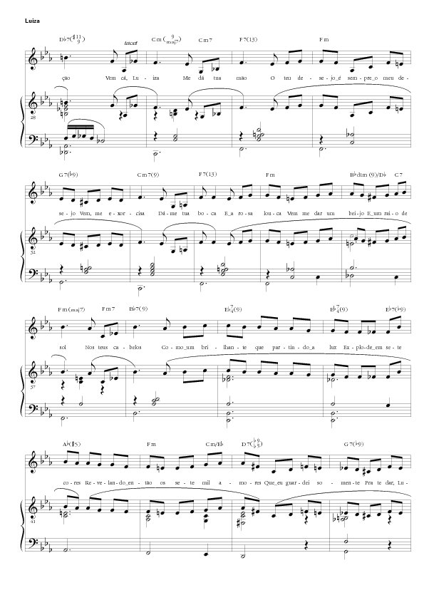 Tom Jobim - Luiza - Sheet Music For Clarinet (Bb)