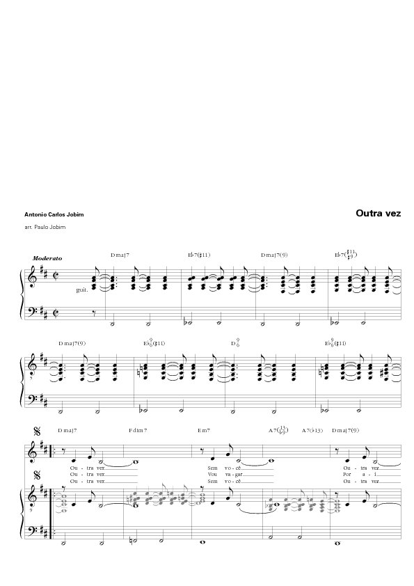 Super Partituras - Outra Vez v.7 (Tom Jobim), com cifra